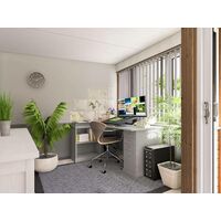 Garden Office Helena Left 4.3m x 2.7m - Insulated Home Office Studio Pod Study Room Double Glazing Toughened Glass