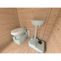 Toilet Cubicle Set John - Indoor Lean-to Walls with Sink Water System