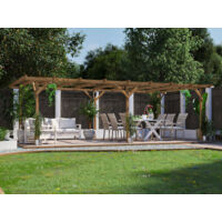 Dunster House Wooden Pergola Kit DIY Plants Frame Garden Structure Utopia 6m x 3m (19' 6" x 10')