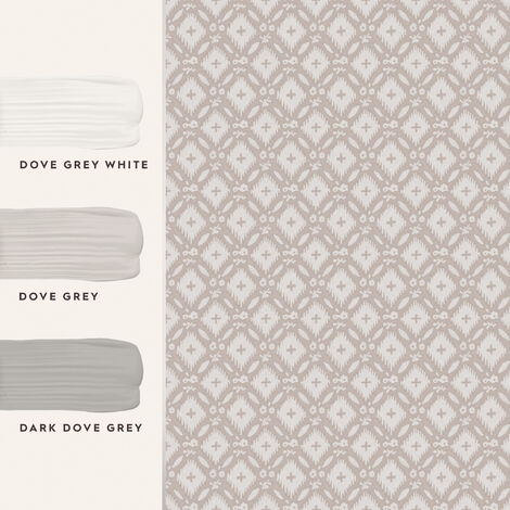 Papier peint intissé Laura Ashley Whitebrook Dove 1005 x 52cm Beige grisé