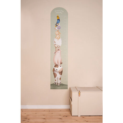 Sticker Toise aucollante Little Farm 142 x 27,50 cm Multicolore (1/5)