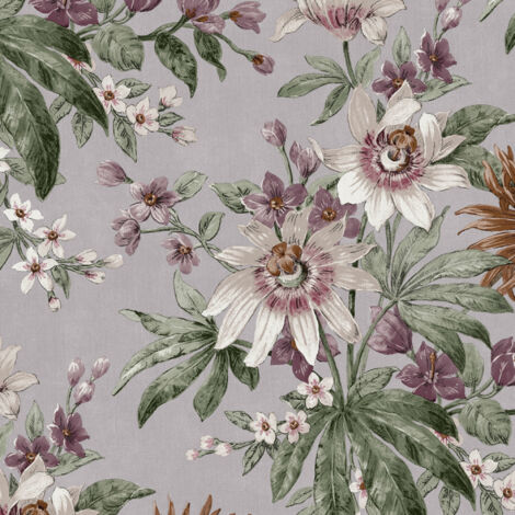 Papier peint intissé Fleuri Elégance 1005 x 52cm Parme