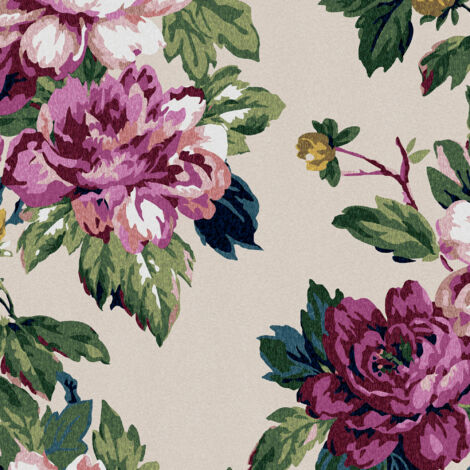Papier peint intissé Joules Invite floral 1005 x 52cm Rose, vert