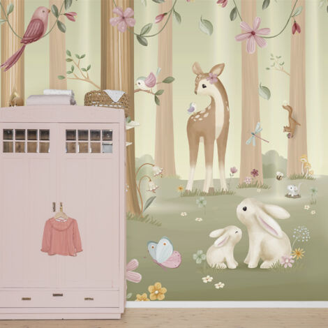 Papier peint panoramique Fairy Garden 300 x 280cm Multicolore (1/5)