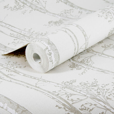 Papier peint intissé Silhouettes de Branches 1005 x 52cm Beige