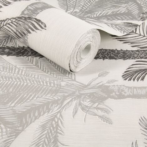 Papier peint intissé Palmiers Exotiques 1005 x 52cm Gris