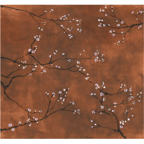 Papier peint panoramique Cerisiers japonais 300 x 280cm Cuivre