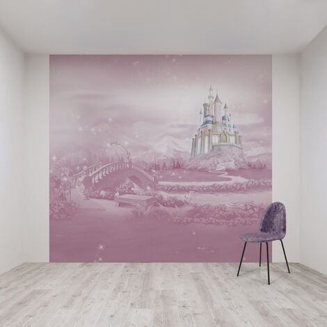 Papier peint panoramique Princesses Château Disney 280 x 300cm Multicolore - Multicolore