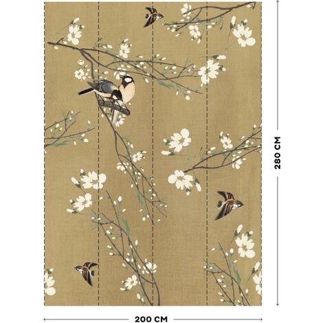 Peinture Japonaise Fleur et Oiseau Paysage de Printemps