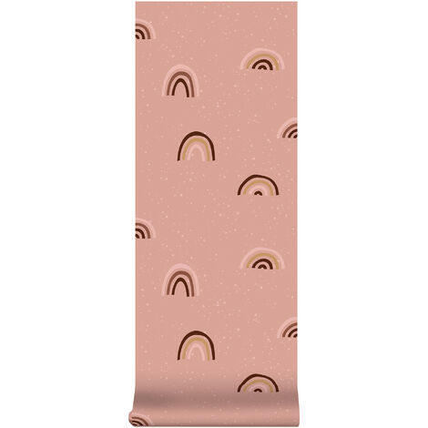 Papier peint intissé Bodil Arcs En Ciel multicolore 1005 x 52cm Rose