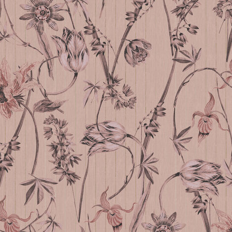 Papier peint intissé Nadine 1005 x 52cm Rose