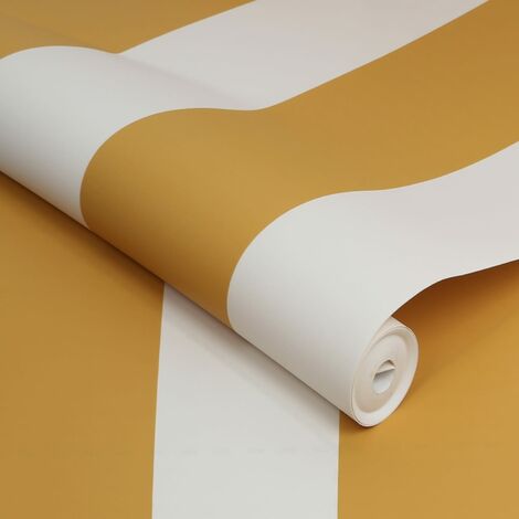 Papier peint intissé rayé Joules Harborough 1005 x 52cm Jaune