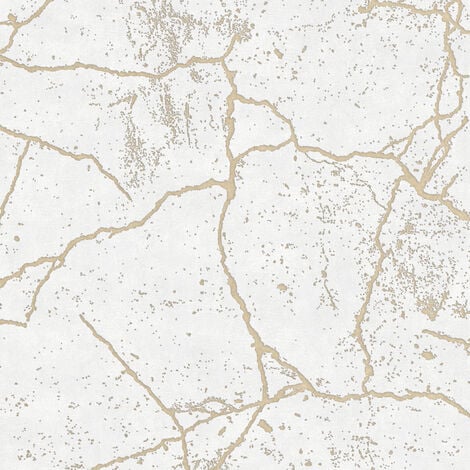 Papier peint intissé Kintsugi Vinyle 1005 x 52cm Or