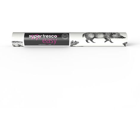 Papier peint intissé Animaux de nos forêts Vinyle 1005 x 52cm Blanc, Noir