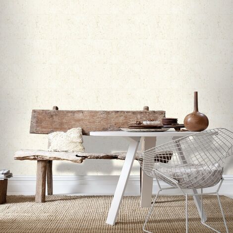 Papier peint intissé Liège Luxe Grainé 1005 x 52cm Beige (1/4)