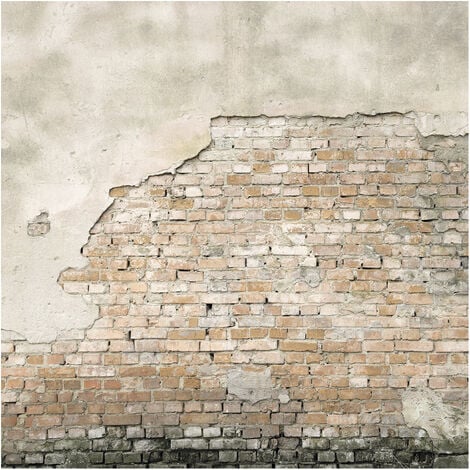 Papier peint panoramique Dublin Pierres 300 x 300cm Gris, Ocre