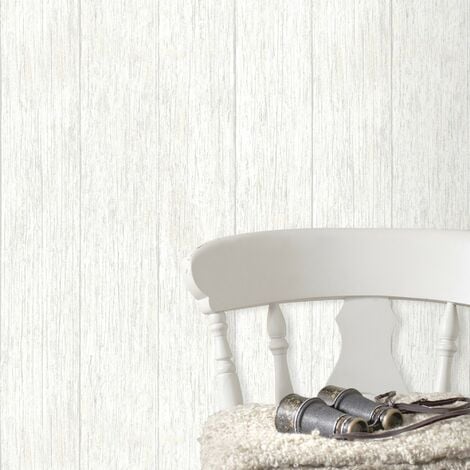 Papier peint intissé Lattes de bois naturel Sahara 1005 x 52cm Crème