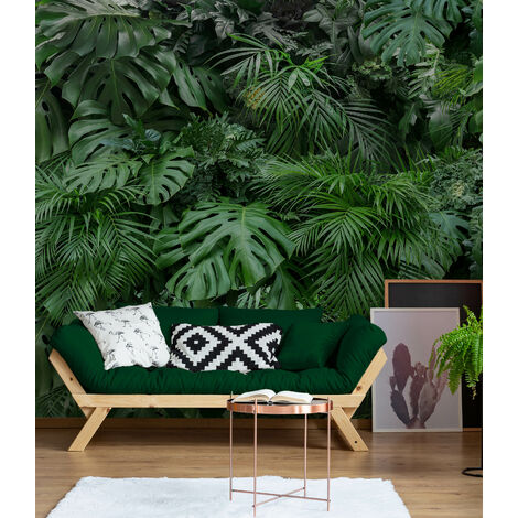 Papier peint panoramique Forêt équatoriale 280 x 300cm Vert