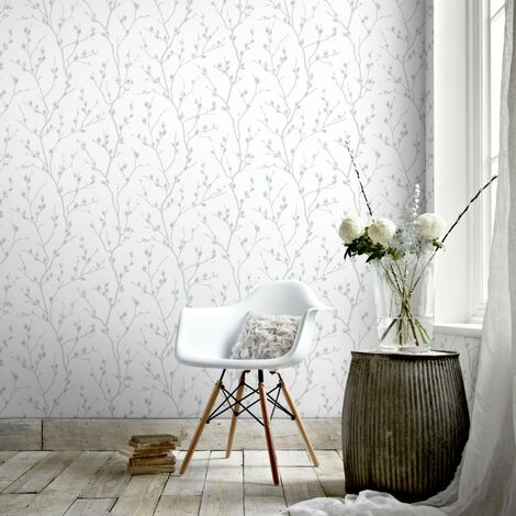 Papier peint intissé Karma Vinyle Expansé 1005 x 52cm Gris bleuté