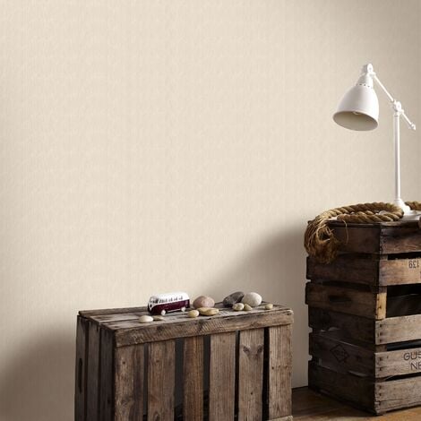 Papier peint intissé uni 1005 x 52cm Beige