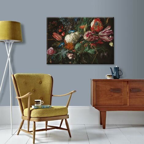 Toile imprimée florale Explosion de couleurs 70 x 100cm Multicolore (1/3)