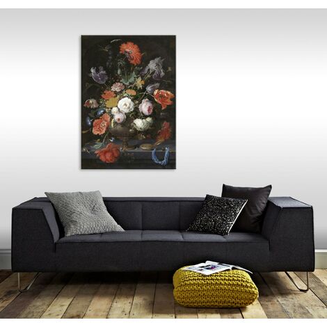 Toile imprimée florale Tableau de maître 70 x 100cm Multicolore (1/3)