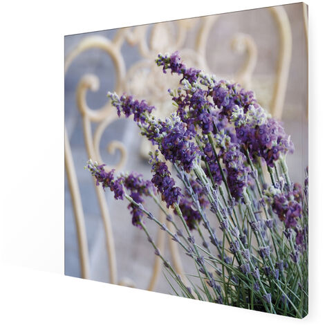 Affiche de jardin Lavande - Coucher de soleil - Fleurs - Violet - Toile de  jardin 