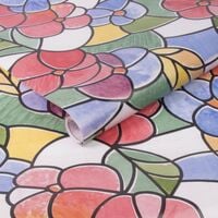 Adhésif décoratif pour vitre Fleurs Madère 200 x 45cm Multicolore - Multicolore