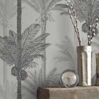 Papier peint intissé Palmiers Exotiques 1005 x 52cm Gris