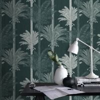 Papier peint intissé Palmiers Exotiques 1005 x 52cm Vert