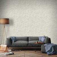 Papier peint intissé Effet tissu Zara 1005 x 52cm Beige