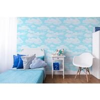 Papier peint support papier Nuages 1005 x 52cm Bleu