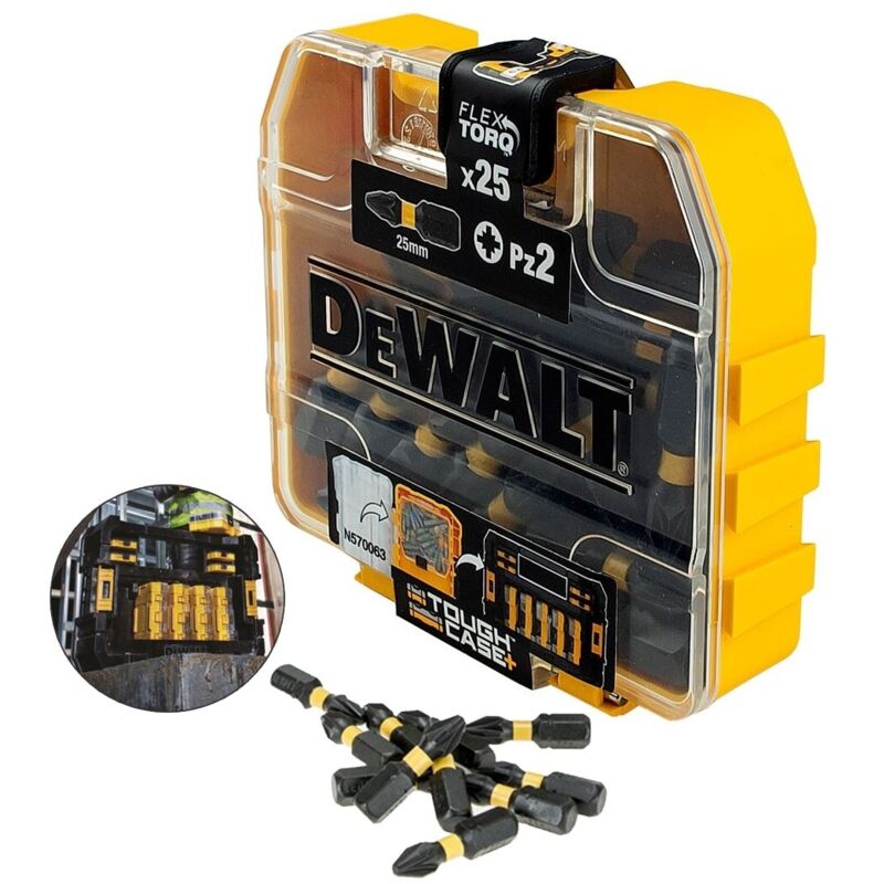 DT7232 Punta Torsione 25mm Punte Phillips DeWalt DT7232 - 5 Pezzi 25mm PH2 Per Avvitatori Set 5 Punte Phillips - Foto 3