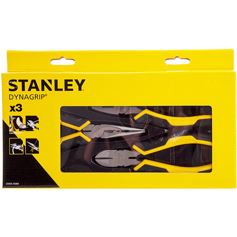 Stanley STHT0-75094 Plier Set Control-Grip, Black/Yellow