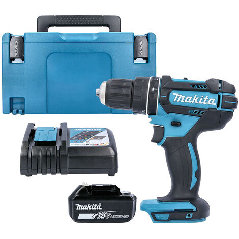 Makita DHP482 18V LXT Li Ion 2 Speed Combi Drill With 1 x 6.0Ah Battery Charger Case Inlay