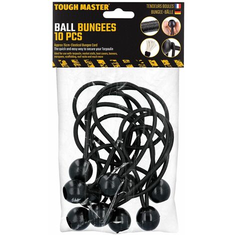 TOUGH MASTER Bungee Cord Balls Tarp Cord Elastic Ball Ties 10pcs TM-BB1510