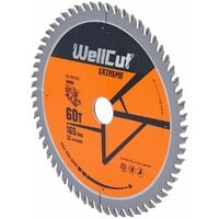 WellCut Extreme TCT Saw Blade 165mm x 60T x 20mm Bore Suitable For DSP600, DWS520, DCS520, GKT55