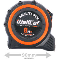 Wellcut 8M/26ft Pocket Tape Measure With Magnetic Hook, Anti-Impact 25mm Wide