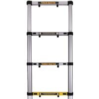 TOUGH MASTER 3.8m Aluminium Telescopic Extendable Ladder Secure Step Locking Portable Ladder