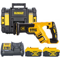 Dewalt DCS367 18V Brushless Reciprocating Saw With 2 x 5.0Ah Batteries, Charger & TSTAK Case
