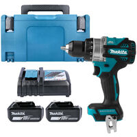 Makita DHP486 18V LXT Brushless Combi Drill With 2 x 5.0Ah Batteries,Charger & Case
