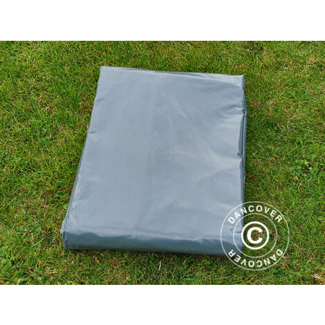 Telo Telone occhiellato 6x8m, PVC 600g/m², Grigio, Ignifugo