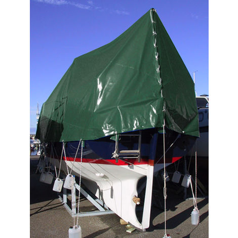 Telone di copertura in PVC per camion verde 650 g/m² 6 x 8 m