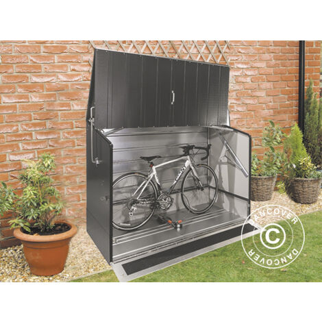Armadietto per biciclette in metallo 4,2m2 Moser - Comprese le guide per 4 biciclette - Ampie porte doppie - Chiusura con chiavistello