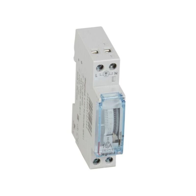 Interrupteur horaire analogique modulaire programmable manuel hebdomadaire - cadran vertical sans réserve de marche - LEGRAND