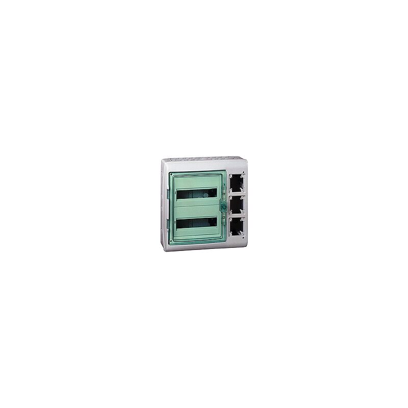 Caja Impermeable Schneider Electric Kaedra - 36 Módulos, IP65, 448x460x160 Mm, Verde Transparente