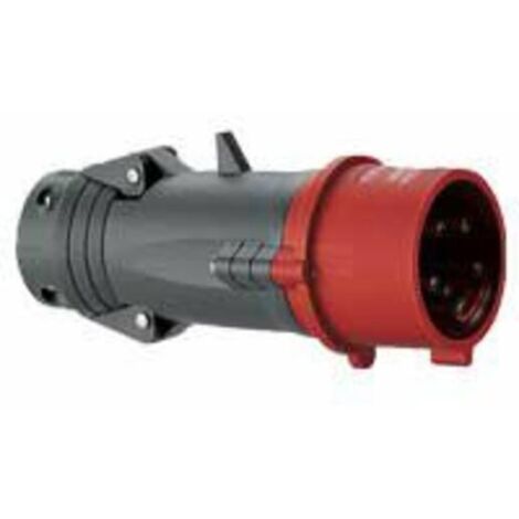 Legrand – Fiche mobile droite Hypra IP44 32A – 3P+T – 380V à 415V – Plastique rouge pour applications industrielles – Borne à vis
