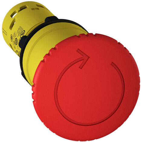 Harmony arrêt d'urgence - rouge Ø40mm - Ø22 - tourner pour déverouiller - 2O - XB7NS8444 (1/4)