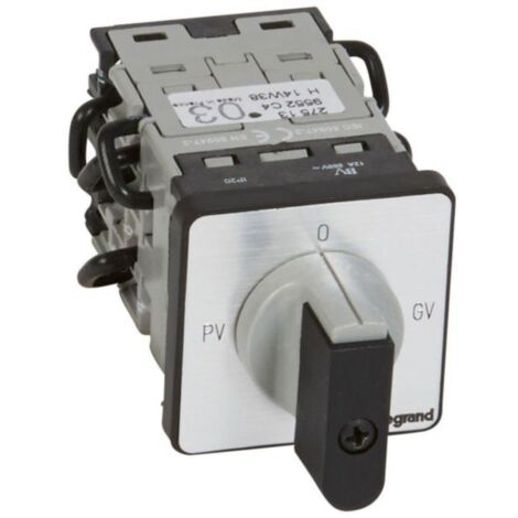 Legrand – Commutateur à cames moteur triphasé 16A 690V – 3 positions – IP40 – Appareil encastré pour installation facile