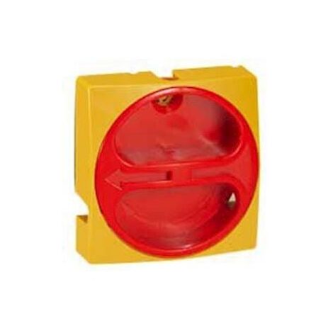 Manette cadenassable IP65 pour interrupteur-sectionneur rotatif composable Ø22 - 20A à 32A - jaune et rouge - LEGRAND